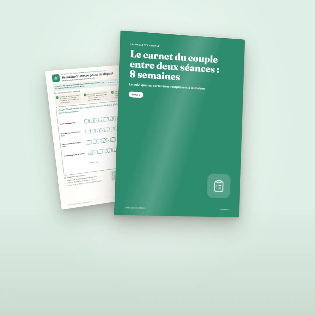 Bonus Le carnet du couple entre deux séances : 8 semaines